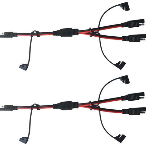 SAE-Verlängerungskabel-Splitter (1 auf 2 SAE), SAE-Y-Splitterkabel, SAE-Photovoltaikkabel, 2-poliger Schnellanschluss-DC-Stromkabelstecker (1/5)