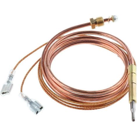 Un kit de remplacement universel de thermocouple en cuivre de 1,2 mètre (42 pouces) compatible avec les éléments chauffants de fournaise, assurant une détection de flamme fiable. (1/5)