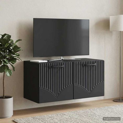 Wandmontierter TV-Schrank Schwarz 59,5 x 31 x 30 cm (1/5)