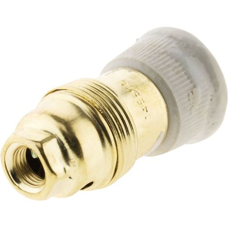 Zenitech – Douille E14 laiton avec bague en porcelaine – Borne de terre intégrée – Compatibilité 2A 250V – Pour luminaires décoratifs
