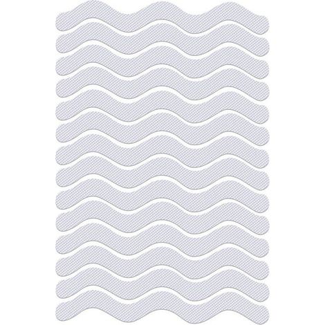 24 pegatinas antideslizantes para ducha, tiras de seguridad para baño, pegatinas adhesivas con raspador de alta calidad para escaleras.