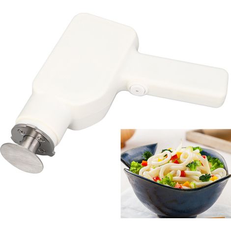 Máquina eléctrica para hacer pasta, 40 W, acero inoxidable 304, inalámbrica, portátil, automática – máquina para hacer pasta, blanca + 5 boquillas (1/5)