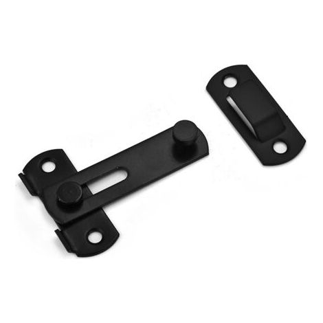 VtiziklLoquet de porte Loquet de porte en acier inoxydable de haute qualité, adapté au loquet coulissant de porte et fenêtre loquet de grange, ménage, extérieur (Noir) (1/5)