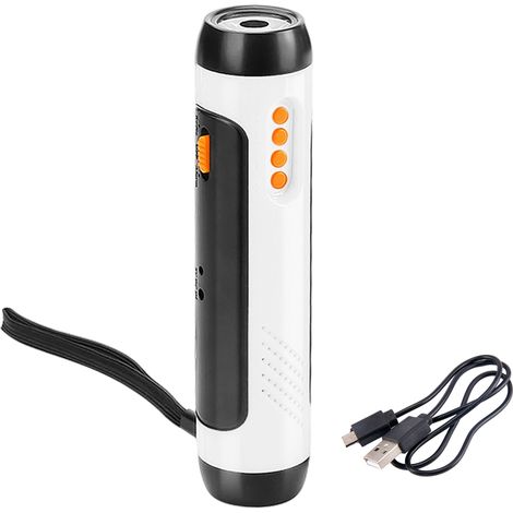 Lampe torche à manivelle avec radio FM, alarme, LED 1800mAh, générateur portable pour maison, camping, randonnée (1/5)