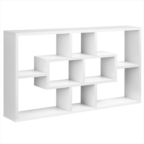 Décoration murale Rangement mural 8 cubes étagère design blanc (1/5)