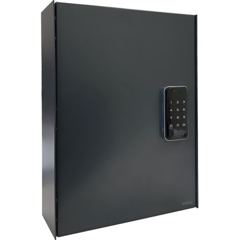 ARREGUI KEYPRO PLPRO44 Armario para Llaves con 44 Ganchos  Cerradura Electrónica con Teclado  Caja de Seguridad de Acero para 44 Llaves  Fácil Instalación en Pared  40x30x10 cm  Gris antracita (1/5)