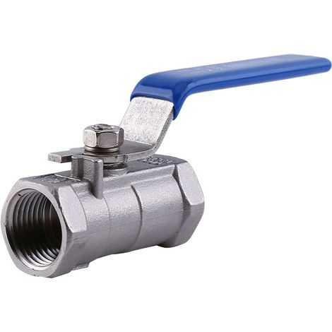Vanne à bille femelle filetée 1/2 pouce (1 pièce) en acier inoxydable SS 304 BSPT pour eau, huile et gaz (1/5)