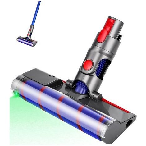 Brosse compatible Dyson V10 V8 V7 V11Tête de nettoyage à entraînement directLumières LEDRotation 180° pour nettoyage efficace (1/5)
