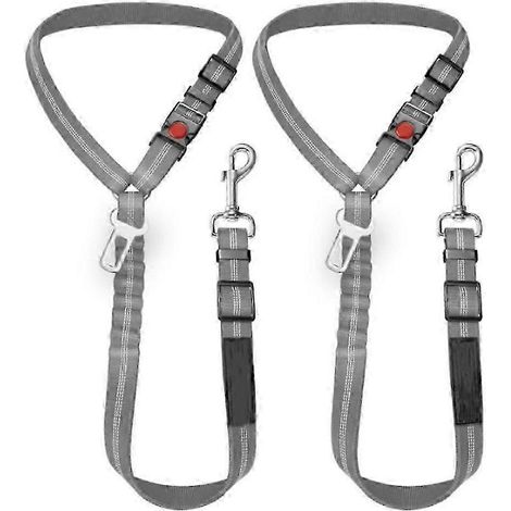 Ceinture de sécurité pour chien en voiture - Harnais de sécurité réglable pour chien, ceinture de sécurité pour appui-tête (lot de 2) (1/5)