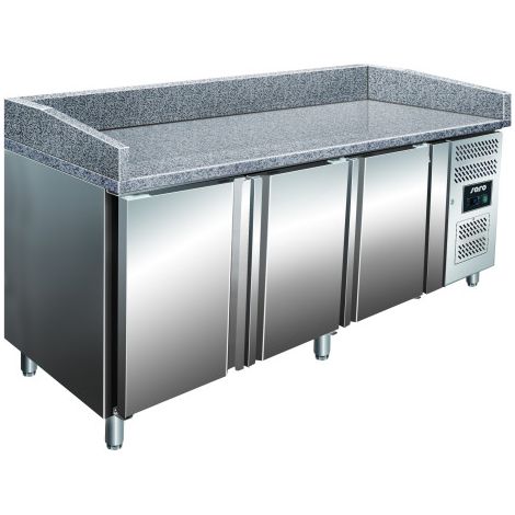 Table pizza - 3 portes - Granit - Professionnel - Saro