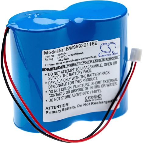 vhbw Pile remplacement pour Siemens E-1574 pour outil de mesure (27000mAh, 3,6V, Li-MnO2) (1/3)