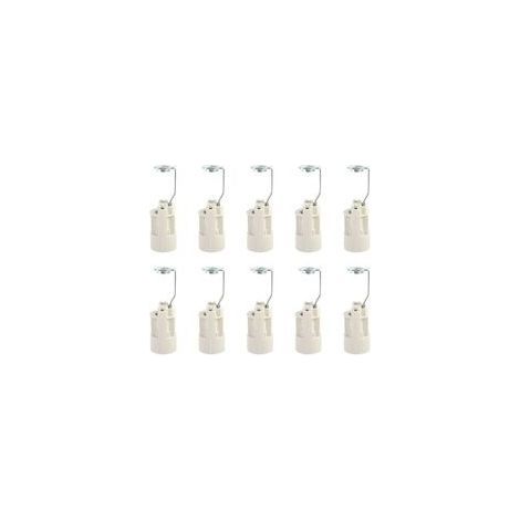 E14-Lampenfassung, verstellbare E14-Lampenfassungen, E14-Bajonett-Sockeladapter, Kerzenlampenfassung für LED-Lampen, 10 Stück (Weiß, 70 mm)