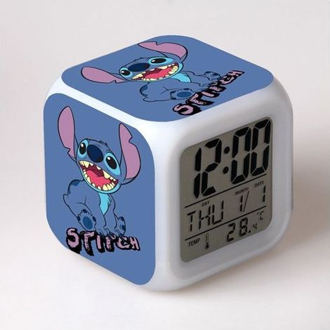 Petite Taille 3inch 8 cm,Stitch,Anime, Réveils numériques LED pour beb,Décoration de Chambre pour Les Enfants-03 (1/5)