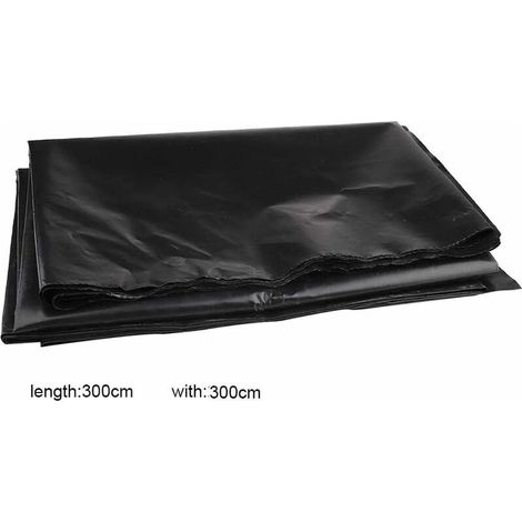 Revêtement de bassin en caoutchouc PEHD pour petits étangs, bassins à poissons, fontaines de jardin Noir 3 x 3 m (1/5)