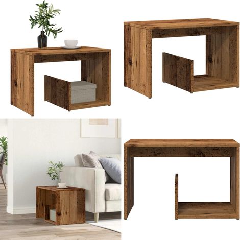 vidaXL Beistelltisch Altholz-Optik 59x36x38 cm Holzwerkstoff (1/5)