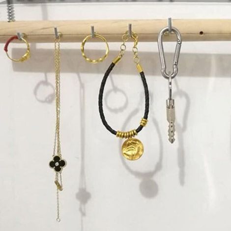 Crochet À Vis - M4 L - Acier Carbone - Pour Suspension Plantes Ustensiles Cuisine - 70 Pièces (1/4)