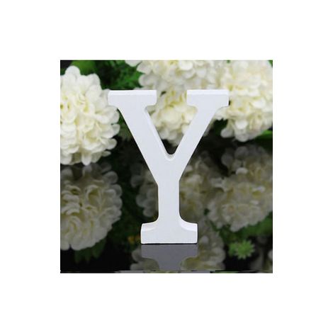 LETTERA "Y" IN LEGNO BIANCO 12CM ALFABETO MATRIMONI COMPLEANNI DECORAZIONI FESTA