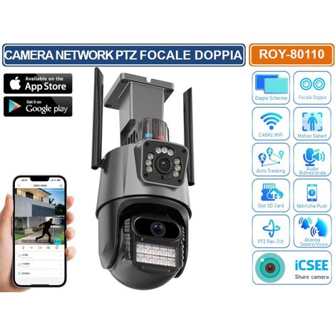 TELECAMERA SPEED DOME PTZ IP NETWORK 4MP CON DOPPIA LENTE ANALISI INTELLIGENTE AUDIO BIDIREZIONALE IP66 (1/5)