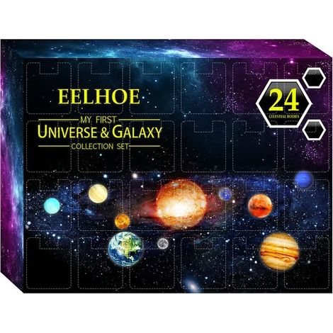 Coffret cadeau de Noël avec calendrier de l'Avent et pendentif planète pour célébrer Noël (boîte surprise) (1/3)