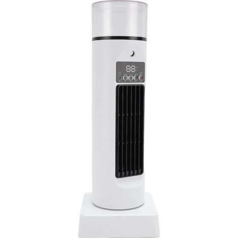 Ventilateur de table tour avec télécommande, sans pales, USB, silencieux, brumisateur, climatiseur et humidificateur (1/5)