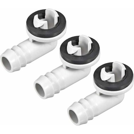 Serbia – Connecteur coude pour climatisation drainage tuyau 15mm – 3 pièces – Anneau en caoutchouc anti-fuite – Installation facile (1/5)