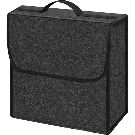 Sac de Coffre Voiture en Feutre Sac de Rangement pour Coffre Pliable 30 16 30 cm Organisateur de Rangement pour Voiture avec Bandes (1/5)