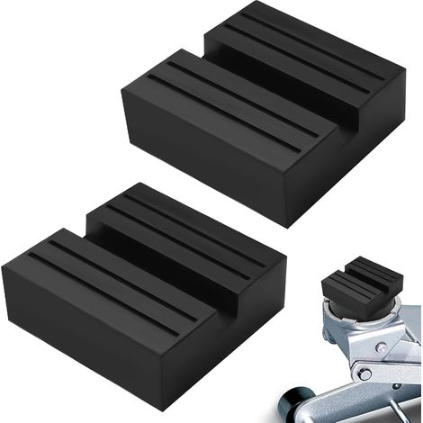 piezas de bloque de gato de goma con almohadilla cuadrada de 75 x 75 x 25 mm y ranura cuadrada, soporte de gato universal, bloque de almohadilla de gato, almohadilla de cuña de goma hidráulica automot (1/5)