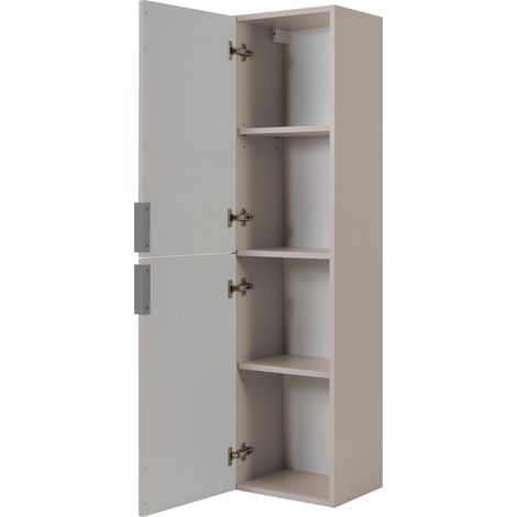 Mobiletto da bagno, Cashmere, maniglia argento, 35 x 136 x 27 cm (1/5)
