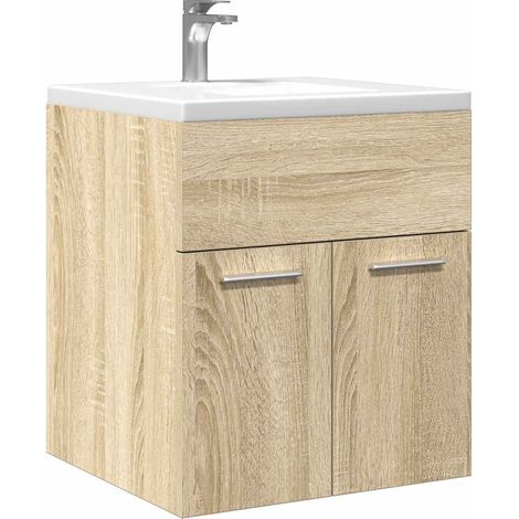 Waschbeckenschrank Sonoma-Eiche 41x38,5x46 cm Holzwerkstoff