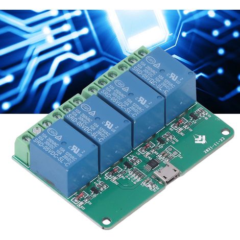 4-Kanal 5V USB-Relaismodul ohne Treiber HID, USB-Steuerschalter für PC, intelligente Steuerung für PC, Plug & Play. (1/5)