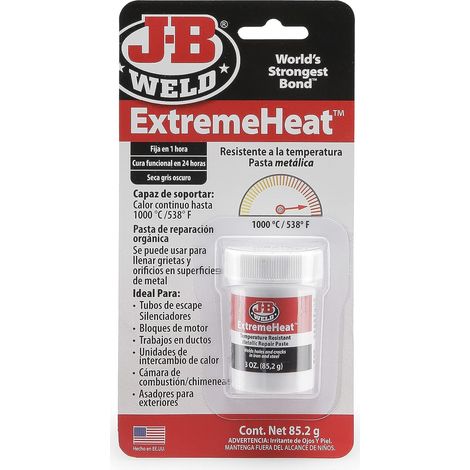 Pâte Métallique - Métal - Haute Température - Résine - Époxy - Métal - Orifices - Tubes d'échappement - Silencieux - Moteur - Griffes - Réparations - Jusqu'à 1300 °C - 85,2g (1/5)