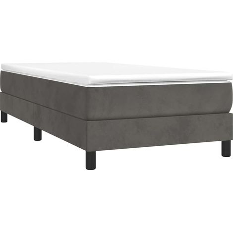 Boxspringbettgestell Dunkelgrau 100x200 cm Samt vidaXL (1/5)