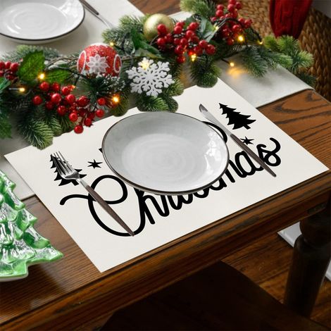 Placemat - Linen Et Coton - 42 x 32 cm - Imperméable - Antidérapant - Pour Salle À Manger Et Cuisine - Lot De 1 (1/5)