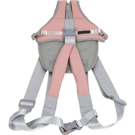 Sac à dos pour animaux de compagnie (chat/chien) avec porte-bagages ventral pour voyages, randonnées et camping - Rose - Taille S (1/5)