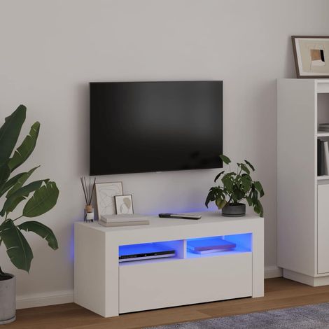 Mueble de TV con luces LED 90x35x40 cm