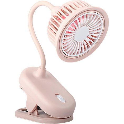 Petit ventilateur de bureau USB silencieux avec lumière LED, rechargeable, idéal pour le camping et une utilisation suspendue.