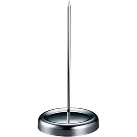 1 pic ticket de caisse, en acier inoxydable, pour rangement de factures et mémos, support vertical, design compact (1/4)