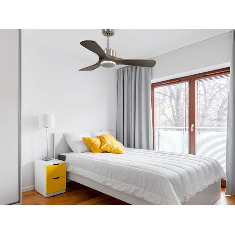 Modulo de KlassFan - Ventilateur DC de plafond sans Lumière Blanc laqué et bois idéal pour 25 à 40 m² KLDC4P3WoL1wi (1/5)