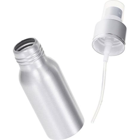120ml Silver Aluminum Food Grade Spray Bottle, Refillable Continuous Fine Mist Sprayer, for Home Bars and Parties (1/5)