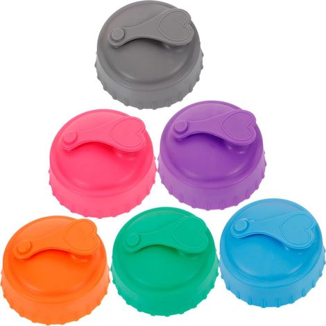 Couvercles pour boîtes de conserve-Lot de 6-Fermetures-Couvercles en silicone-Protection pour boissons-Réutilisables-6 couleurs (1/5)