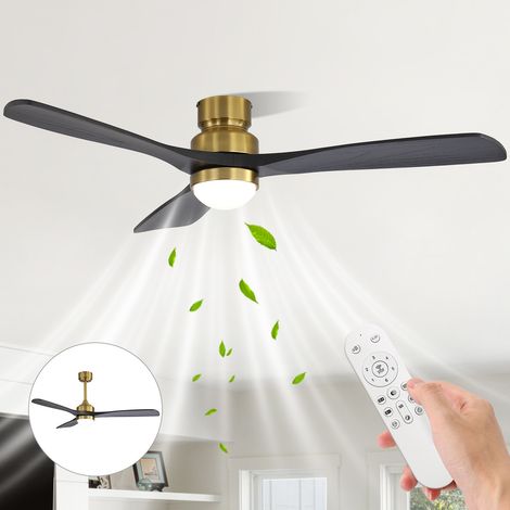 Ventilateur de Plafond avec Lampe LED Dimmable 132 cm Moteur DC Silencieux, Plafonnier Ventilateur Réversible 6 Vitesses avec Télécommande et Minuterie (1/5)