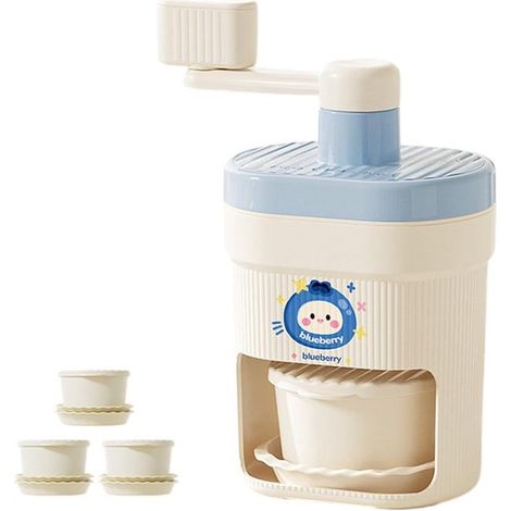 Macchina per il ghiaccio manuale a manovella, macchina per coni di ghiaccio tritato e a scaglie, per il piano di lavoro, ad esempio per bevande, dessert (1/5)