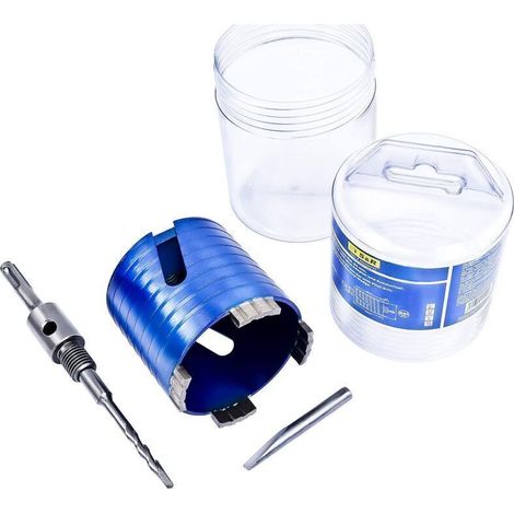 Scie Cloche Trepan Béton ARMÉ Couronne diamant Carotteuse + Adaptateur SDS-plus M16 + Forets 8x120mm + cale d'extraction (68 mm) (1/5)