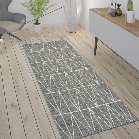 Paco Home Outdoor Teppich Skandinavisch wetterfest Modern & Pflegeleicht für Innen & Außen 80x150 cm, Grau