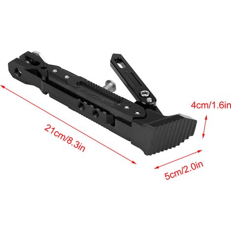 Béquille latérale universelle réglable pour motos, compatible avec YAMAHA NMAX 155 2015-2016 et N-MAX 125 (Noir) (1/5)