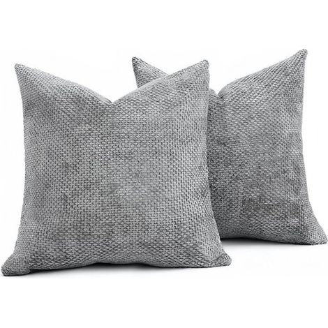 Federa 45 x 45 cm - Set da 2 pezzi - Marrone chiaro - Adatta per la decorazione della casa (1/5)