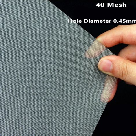 (40 Mesh 450Micron-40cmx1.2meter)All Size 304 Stainless Steel Filter Wire Mesh Woven Wire Sieve Plate Screen Mesh (1/4)
