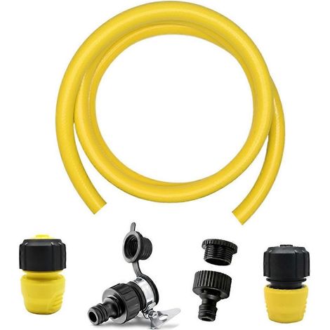 Pour tuyau d arrosage 3 4 en X 9 84 FT Flexible tuyau avec eau arrêt joint Faucet universel joint kit (1/5)