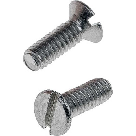 Vis à métaux RS PRO M2.5 à tête Fraisée fendue en Acier Inoxydable, 4mm ( Prix pour Sachet de 100 )