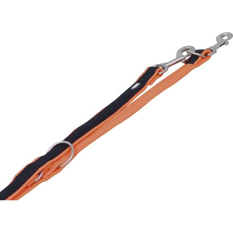 Nobby Hundeleine Führleine Mesh Preno 2 m x 1,5 - 2 cm neonorange Doppelleine